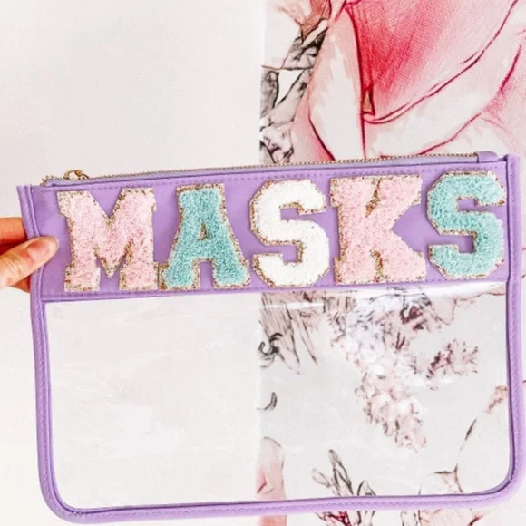 Purple Monogram Gold Glitter Chenille Letter Patch - Picture 6 of 6